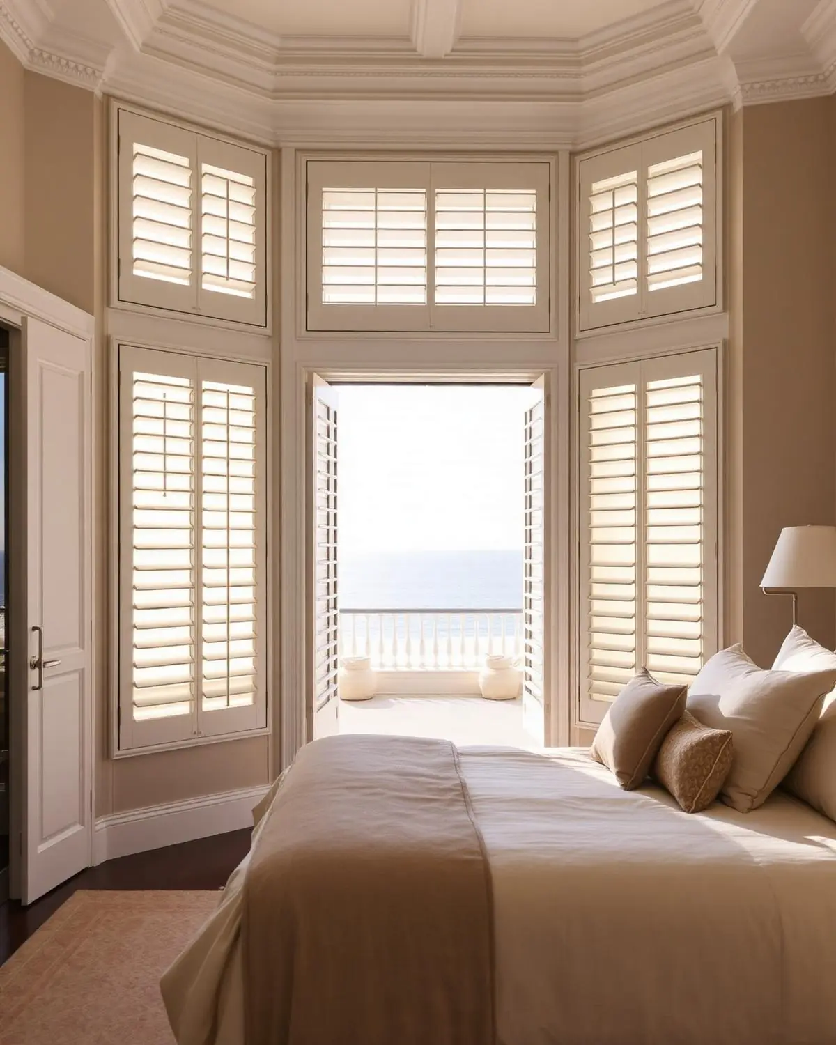Luxury bedroom shutters